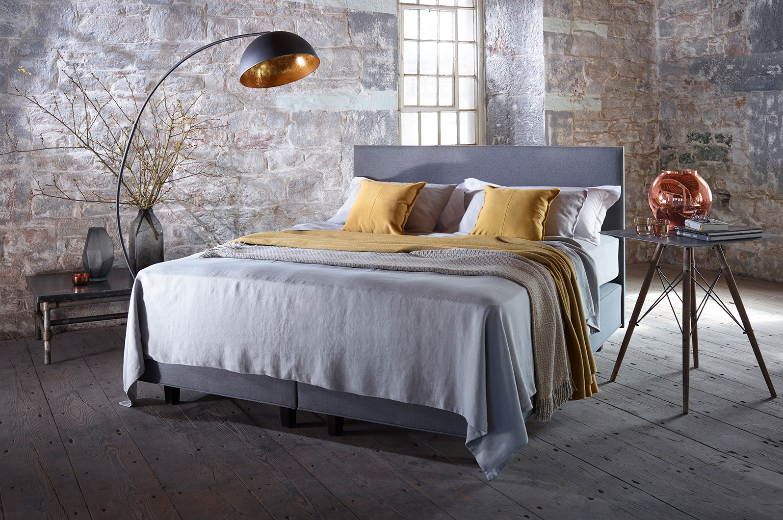 Vispring shoot for Limited Edition Britannica bed, marketed in Europe.