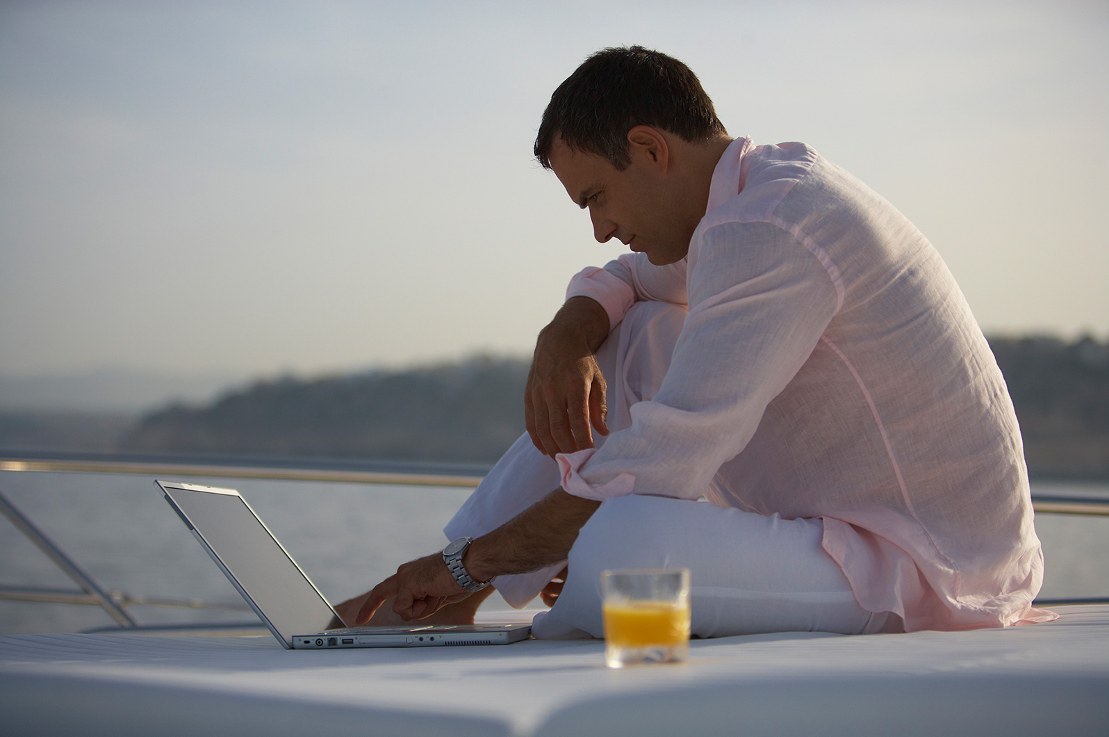 Location lifestyle image shot in Palma. Part of a set to convey the freedom of life onboard a motor yacht.